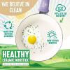 imageGreenLife Soft Grip Healthy Ceramic Nonstick 12quot Frying Pan Skillet with Lid PFASFree Dishwasher Safe BlueLavender