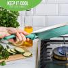 imageGreenLife Soft Grip Healthy Ceramic Nonstick 12quot Frying Pan Skillet with Lid PFASFree Dishwasher Safe BlueTurquoise