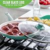 imageGreenLife Soft Grip Healthy Ceramic Nonstick 12quot Frying Pan Skillet with Lid PFASFree Dishwasher Safe BlueTurquoise