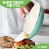 imageGreenLife Soft Grip Healthy Ceramic Nonstick 12quot Frying Pan Skillet with Lid PFASFree Dishwasher Safe BlueTurquoise