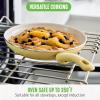 imageGreenLife Soft Grip Healthy Ceramic Nonstick 12quot Frying Pan Skillet with Lid PFASFree Dishwasher Safe BlueYellow