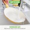 imageGreenLife Soft Grip Healthy Ceramic Nonstick 12quot Frying Pan Skillet with Lid PFASFree Dishwasher Safe BlueYellow