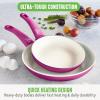 imageGreenLife Soft Grip Healthy Ceramic Nonstick 7quot and 10quot Frying Pan Set PFAS ampamp PFOAFree Dishwasher Safe Egg Omelet Skillet Cookware for Easy Cooking NonStick Kitchen Essentials BlueBright Pink