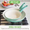 imageGreenLife Soft Grip Healthy Ceramic Nonstick 7quot and 10quot Frying Pan Set PFAS ampamp PFOAFree Dishwasher Safe Egg Omelet Skillet Cookware for Easy Cooking NonStick Kitchen Essentials BlueTurquoise