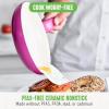 imageGreenLife Soft Grip Healthy Ceramic Nonstick 7quot and 10quot Frying Pan Set PFAS ampamp PFOAFree Dishwasher Safe Egg Omelet Skillet Cookware for Easy Cooking NonStick Kitchen Essentials BlueBright Pink