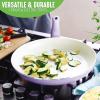 imageGreenLife Soft Grip Healthy Ceramic Nonstick 7quot and 10quot Frying Pan Set PFAS ampamp PFOAFree Dishwasher Safe Egg Omelet Skillet Cookware for Easy Cooking NonStick Kitchen Essentials BlueLavender