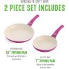 imageGreenLife Soft Grip Healthy Ceramic Nonstick 7quot and 10quot Frying Pan Set PFAS ampamp PFOAFree Dishwasher Safe Egg Omelet Skillet Cookware for Easy Cooking NonStick Kitchen Essentials BlueBright Pink