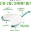 imageGreenLife Soft Grip Healthy Ceramic Nonstick 7quot and 10quot Frying Pan Set PFAS ampamp PFOAFree Dishwasher Safe Egg Omelet Skillet Cookware for Easy Cooking NonStick Kitchen Essentials BlueTurquoise