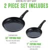 imageGreenLife Soft Grip Healthy Ceramic Nonstick 7quot and 10quot Frying Pan Set PFAS ampamp PFOAFree Dishwasher Safe Egg Omelet Skillet Cookware for Easy Cooking NonStick Kitchen Essentials BlueBlack