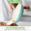 imageGreenLife Soft Grip Healthy Ceramic Nonstick 7quot and 10quot Frying Pan Set PFAS ampamp PFOAFree Dishwasher Safe Egg Omelet Skillet Cookware for Easy Cooking NonStick Kitchen Essentials BlueTurquoise