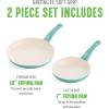 imageGreenLife Soft Grip Healthy Ceramic Nonstick 7quot and 10quot Frying Pan Set PFAS ampamp PFOAFree Dishwasher Safe Egg Omelet Skillet Cookware for Easy Cooking NonStick Kitchen Essentials BlueTurquoise