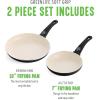 imageGreenLife Soft Grip Healthy Ceramic Nonstick 7quot and 10quot Frying Pan Set PFAS ampamp PFOAFree Dishwasher Safe Egg Omelet Skillet Cookware for Easy Cooking NonStick Kitchen Essentials BlueBlack and Cream
