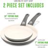 imageGreenLife Soft Grip Healthy Ceramic Nonstick 7quot and 10quot Frying Pan Set PFAS ampamp PFOAFree Dishwasher Safe Egg Omelet Skillet Cookware for Easy Cooking NonStick Kitchen Essentials BlueGray