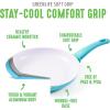 imageGreenLife Soft Grip Healthy Ceramic Nonstick 7quot and 10quot Frying Pan Set PFAS ampamp PFOAFree Dishwasher Safe Egg Omelet Skillet Cookware for Easy Cooking NonStick Kitchen Essentials BlueCaribbean Blue