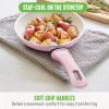 imageGreenLife Soft Grip Healthy Ceramic Nonstick 7quot and 10quot Frying Pan Set PFAS ampamp PFOAFree Dishwasher Safe Egg Omelet Skillet Cookware for Easy Cooking NonStick Kitchen Essentials BlueSoft Pink