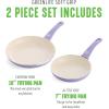 imageGreenLife Soft Grip Healthy Ceramic Nonstick 7quot and 10quot Frying Pan Set PFAS ampamp PFOAFree Dishwasher Safe Egg Omelet Skillet Cookware for Easy Cooking NonStick Kitchen Essentials BlueLavender