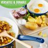 imageGreenLife Soft Grip Healthy Ceramic Nonstick 7quot and 10quot Frying Pan Set PFAS ampamp PFOAFree Dishwasher Safe Egg Omelet Skillet Cookware for Easy Cooking NonStick Kitchen Essentials BlueBlue