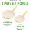 imageGreenLife Soft Grip Healthy Ceramic Nonstick 7quot and 10quot Frying Pan Set PFAS ampamp PFOAFree Dishwasher Safe Egg Omelet Skillet Cookware for Easy Cooking NonStick Kitchen Essentials BlueYellow