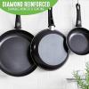 imageGreenLife Soft Grip Healthy Ceramic Nonstick 8quot 10quot and 12quot Frying Pan Skillet Set PFASFree Dishwasher Safe BlueBlack