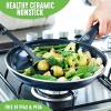 imageGreenLife Soft Grip Healthy Ceramic Nonstick 8quot 10quot and 12quot Frying Pan Skillet Set PFASFree Dishwasher Safe BlueBlack