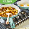 imageGreenLife Soft Grip Healthy Ceramic Nonstick 8quot 10quot and 12quot Frying Pan Skillet Set PFASFree Dishwasher Safe BlueTurquoise