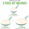 imageGreenLife Soft Grip Healthy Ceramic Nonstick 8quot 10quot and 12quot Frying Pan Skillet Set PFASFree Dishwasher Safe BlueTurquoise