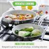 imageGreenLife TriPly Stainless Steel Healthy Ceramic Nonstick 10 Piece Cookware Pots and Pans Set PFASFree Multi Clad Induction Dishwasher Safe Oven Safe Silver