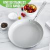 imageGreenLife TriPly Stainless Steel Healthy Ceramic Nonstick 8quot Frying Pan Skillet PFASFree Multi Clad Induction Dishwasher Safe Oven Safe Silver11 Frying Pan Skillet