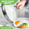imageGreenLife TriPly Stainless Steel Healthy Ceramic Nonstick 8quot Frying Pan Skillet PFASFree Multi Clad Induction Dishwasher Safe Oven Safe Silver12 Frying Pan Skillet with Lid