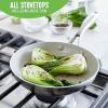 imageGreenLife TriPly Stainless Steel Healthy Ceramic Nonstick 8quot Frying Pan Skillet PFASFree Multi Clad Induction Dishwasher Safe Oven Safe Silver8 Frying Pan Skillet