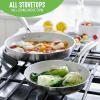 imageGreenLife TriPly Stainless Steel Healthy Ceramic Nonstick 8quot Frying Pan Skillet PFASFree Multi Clad Induction Dishwasher Safe Oven Safe Silver8 and 11 Frying Pan Skillet Set