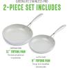 imageGreenLife TriPly Stainless Steel Healthy Ceramic Nonstick 8quot Frying Pan Skillet PFASFree Multi Clad Induction Dishwasher Safe Oven Safe Silver8 and 11 Frying Pan Skillet Set