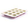 imageGreenLife 12Cup Muffin Pan Healthy Ceramic Nonstick Bakeware PFOA ampamp PFASFree Cupcake Sheet Durable Baking Tray Versatile Kitchen Essentials Easy Clean Muffin Mold Nonstick Baking Pan BluePink