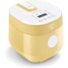 imageGreenLife 4Cup Digital Rice Cooker PFAS ampamp PFOAFree Removable Ceramic Dishwasher Safe Pot Healthy Cooking Oats Grains ampamp More Auto Presets Touchscreen Delay ampamp Keep Warm Paddle Included BlackButter Yellow