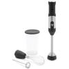imageGreenLife 500Watt Immersion Electric Handheld Stick Blender with Stainless Steel Blades Whisk Frother Measuring Cup and Lid Soups Puree Cake MultiSpeed Control Portable BlackBlack