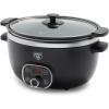 imageGreenLife 6 QT Ceramic Slow Cooker PFASFree Programmable Removable Healthy Nonstick Pot for large families Sear on Stovetop Keep Warm Digital Timer Dishwasher Safe Glass Lid ampamp Crock BlueBlack