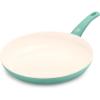 imageGreenLife Soft Grip Healthy Ceramic Nonstick 12quot Frying Pan Skillet with Lid PFASFree Dishwasher Safe BlueTurquoise