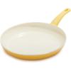 imageGreenLife Soft Grip Healthy Ceramic Nonstick 12quot Frying Pan Skillet with Lid PFASFree Dishwasher Safe BlueYellow