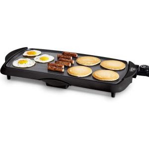 imageGreenLife 20 Extra Large Electric Griddle NonToxic PFAS ampamp PFOAFree Ceramic Nonstick Temperature Control Quick Even Heating Removable Drip Tray Pancakes Eggs Sausage Easy Clean BlackBlack