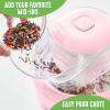 imageGreenLife 15QT Electric Ice Cream Frozen Yogurt and Sorbet Maker with Mixing Paddle Dishwasher Safe Parts Easy one Switch BPAFree RedPink