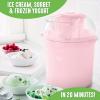 imageGreenLife 15QT Electric Ice Cream Frozen Yogurt and Sorbet Maker with Mixing Paddle Dishwasher Safe Parts Easy one Switch BPAFree RedPink
