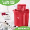 imageGreenLife 15QT Electric Ice Cream Frozen Yogurt and Sorbet Maker with Mixing Paddle Dishwasher Safe Parts Easy one Switch BPAFree RedRed