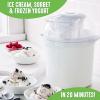 imageGreenLife 15QT Electric Ice Cream Frozen Yogurt and Sorbet Maker with Mixing Paddle Dishwasher Safe Parts Easy one Switch BPAFree RedWhite