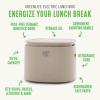 imageGreenLife 20oz Electric Lunch Box Food ampamp Soup Warmer PFAS ampamp PFOAFree Ceramic Nonstick Interior Portable for Travel ampamp Office SpillProof Lid Removable Bowl Dishwasher Safe TaupeTaupe