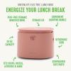 imageGreenLife 20oz Electric Lunch Box Food ampamp Soup Warmer PFAS ampamp PFOAFree Ceramic Nonstick Interior Portable for Travel ampamp Office SpillProof Lid Removable Bowl Dishwasher Safe TaupeDusty Rose