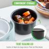 imageGreenLife 20oz Electric Lunch Box Food ampamp Soup Warmer PFAS ampamp PFOAFree Ceramic Nonstick Interior Portable for Travel ampamp Office SpillProof Lid Removable Bowl Dishwasher Safe TaupeBlue Haze
