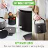 imageGreenLife 20oz Electric Lunch Box Food ampamp Soup Warmer PFAS ampamp PFOAFree Ceramic Nonstick Interior Portable for Travel ampamp Office SpillProof Lid Removable Bowl Dishwasher Safe TaupeBlack