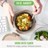 imageGreenLife 20oz Electric Lunch Box Food ampamp Soup Warmer PFAS ampamp PFOAFree Ceramic Nonstick Interior Portable for Travel ampamp Office SpillProof Lid Removable Bowl Dishwasher Safe TaupeTaupe