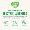 imageGreenLife 20oz Electric Lunch Box Food ampamp Soup Warmer PFAS ampamp PFOAFree Ceramic Nonstick Interior Portable for Travel ampamp Office SpillProof Lid Removable Bowl Dishwasher Safe TaupeBlack