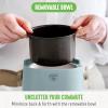 imageGreenLife 20oz Electric Lunch Box Food ampamp Soup Warmer PFAS ampamp PFOAFree Ceramic Nonstick Interior Portable for Travel ampamp Office SpillProof Lid Removable Bowl Dishwasher Safe TaupeBlue Haze